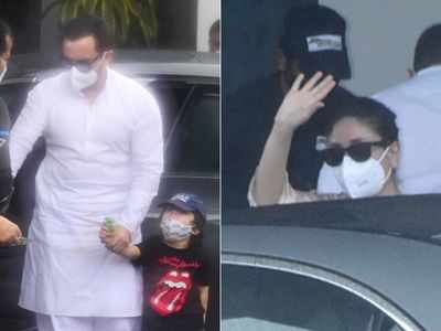 Photos: Kareena Kapoor Khan, Saif Ali Khan jet off to New Delhi