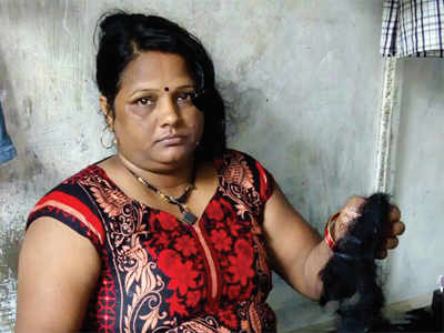 Women cry over chopped locks in city