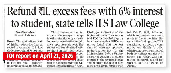ILS Law College alumni flag fee issues and lapses in governance