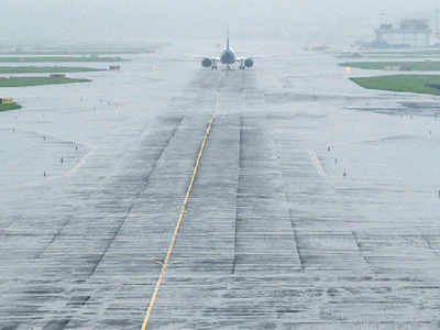 AI flight overshoots slippery runway, 180 flights delayed