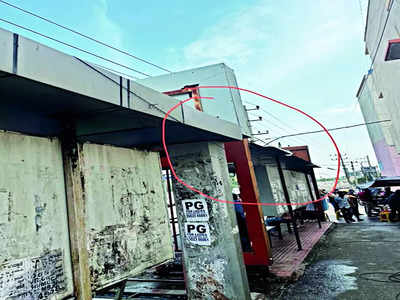Electrocuted at bus stand