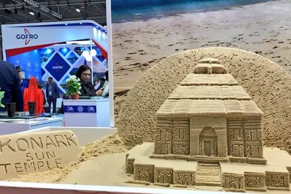 Sand artist Sudarsan Pattnaik sculpts magnificent miniature of Konark temple at World Travel Market