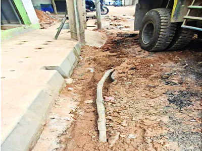 High tension drama over what earth-mover dug up