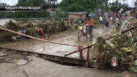 Garbage accumulates on iron bridge following rainfall in Siliguri 