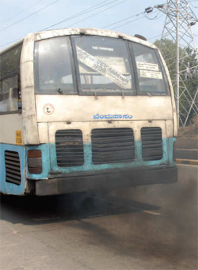 BMTC in the red; city buses cannot go green