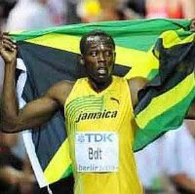 Bolt is fast as lightning; sets new 100 m record