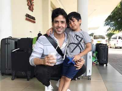 Watch: Tusshar's son knows how to fight the coronavirus