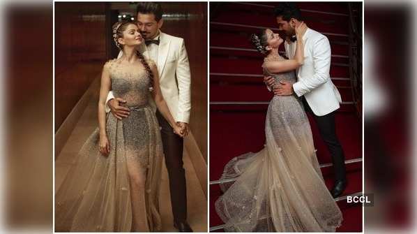 Rubina Dilaik and Abhinav Shukla look a match made in heaven at their Mumbai reception