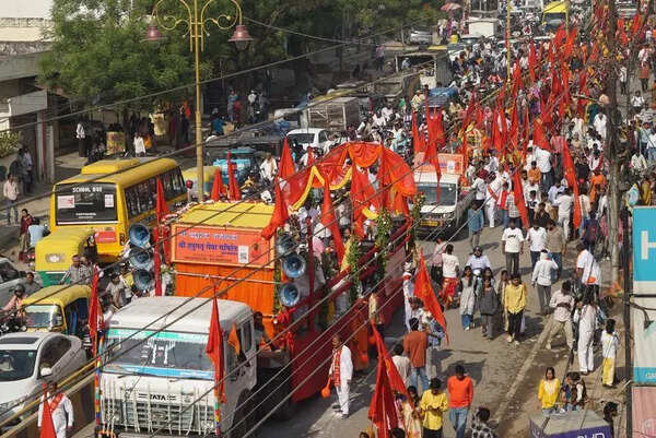Processions, religious events mark grand celebrations of Hanuman Jayanti in city
