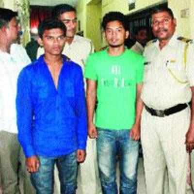 Beat marshal duo nab two chain snatchers