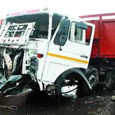 Trailer turns, causes day-long traffic jam