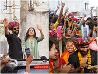Sara Ali Khan and Vicky Kaushal kick off 'Zara Hatke Zara Bachke' promotions in Rajasthan ahead of 'Tere Vaaste' song launch