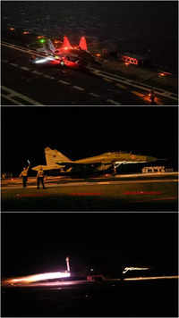 ​MiG-29K fighter jet makes maiden night landing on INS Vikrant