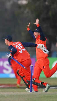 ​The Netherlands defeated West Indies (Super-over, ICC <i class="tbold">world cup qualifier</i>s 2023)