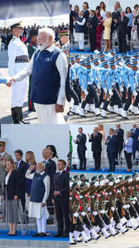 PM Modi attends Bastille Day Parade as <i class="tbold">guest</i> of honour