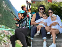 From <i class="tbold">paragliding</i> to dining at one of the most expensive restaurants in Interlaken; a peek into Debina Bonnerjee and Gurmeet Choudhary’s trip with their li'l girls