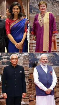 International leaders embraced <i class="tbold">indian fashion</i>