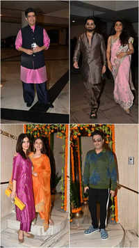 Ayushmann, Aditi, Diana, Bhushan at Manish Malhotra's Ganesh Chaturthi celebration