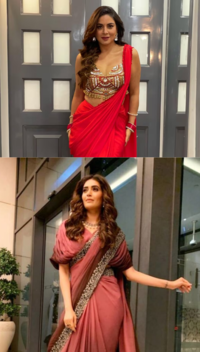 Shraddha Arya to Karishma Tanna: <i class="tbold">Karva Chauth</i> saree looks inspired by these TV actresses