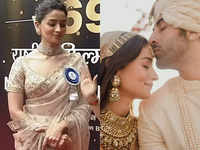 Alia Bhatt repeats her wedding sari by Sabyasachi for the <i class="tbold">national film awards</i> ceremony
