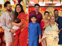 From Ishita Dutta taking her son Vaayu for his first pandal visit to Rupali Ganguly with her family: A look at TV actors celebrating Durga Puja in their best attires