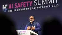 union minister <i class="tbold">rajeev chandrasekhar</i> at AI safety summit