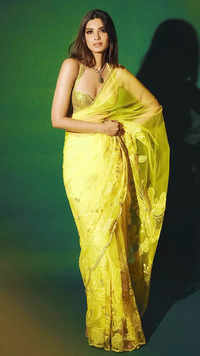 Diana Penty's 'Ladoo Peela' sheer saree is a must-have wedding season look
