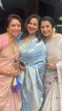 Revathi, Radikaa and Suhasini at the wedding
