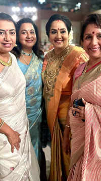 Karthika Nair's <i class="tbold">aunt</i> and veteran actress Radha with Suhasini, Radikaa and Revathy