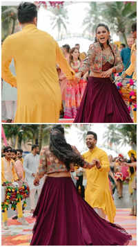 Karthika Nair and Rohit Menon celebrating ahead of their wedding