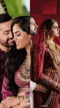 Stylish wedding pictures of<i class="tbold"> karthika nair</i> and Rohit Menon