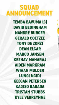 South Africa's <i class="tbold">test squad</i>