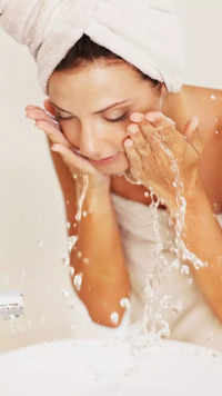Wash your face with lukewarm water