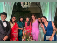 ​Disha Vakani reunites with Taarak Mehta cast at Dilip Joshi's son's <i class="tbold">wedding</i>