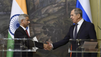 Jaishankar meets Putin, Lavrov; discusses Ukraine, <i class="tbold">gaza</i>