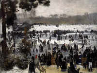 ​‘Skaters in the <i class="tbold">boi</i>s de Boulogne’ by Pierre-Auguste Renoir