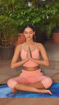Ananya Panday unveils her serene <i class="tbold">yoga</i> routine for a healthy lifestyle