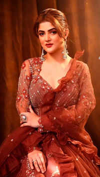 Srabanti Chatterjee radiates in shimmer outfits