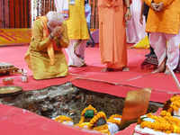 PM Modi laid foundation stone for Ram temple in 2020