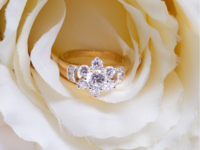 Floral Gold-diamond ring
