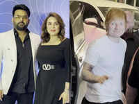 Kapil Sharma hosts a party for Ed Sheeran; former’s wife <i class="tbold">ginni chatrath</i>’s dramatic high heels can’t be missed