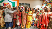 PM <i class="tbold">Narendra Modi</i> meets Indian diaspora and Bhutanese locals