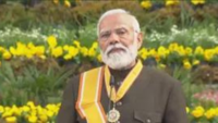 PM Modi makes history as <i class="tbold">first</i> non-Bhutanese to receive Order of the Druk Gyalpo