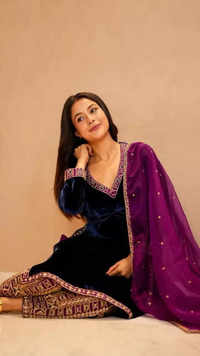 Shehnaaz Gill makes festive fashion look fabulous in velvet suit