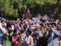 Mass prayer and rally in <i class="tbold">nepal</i>