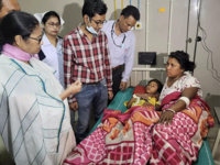 <i class="tbold">Mamata Banerjee</i> pays visit to survivors