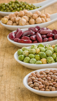 ​​Legumes: Beans, <i class="tbold">lentils</i>, and peas​