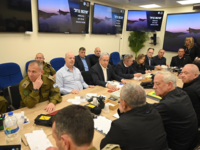 Israel PM Benjamin Netanyahu holds war <i class="tbold">cabinet</i> meeting