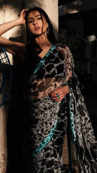 Sara Ali Khan's animal print chiffon saree is summer-approved