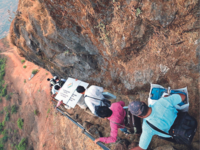 ​Polling officers climb hills to reach polling <i class="tbold">booth</i>s